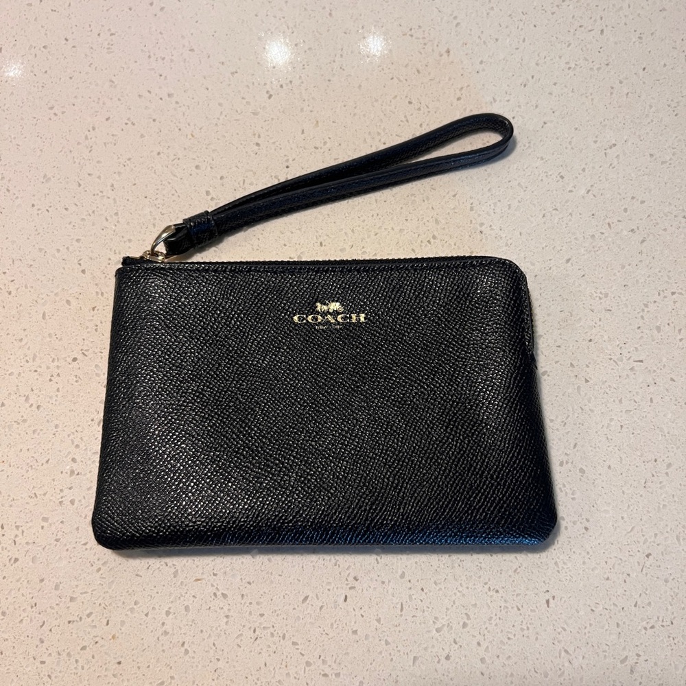 Coach Corner Zipper Wristlet